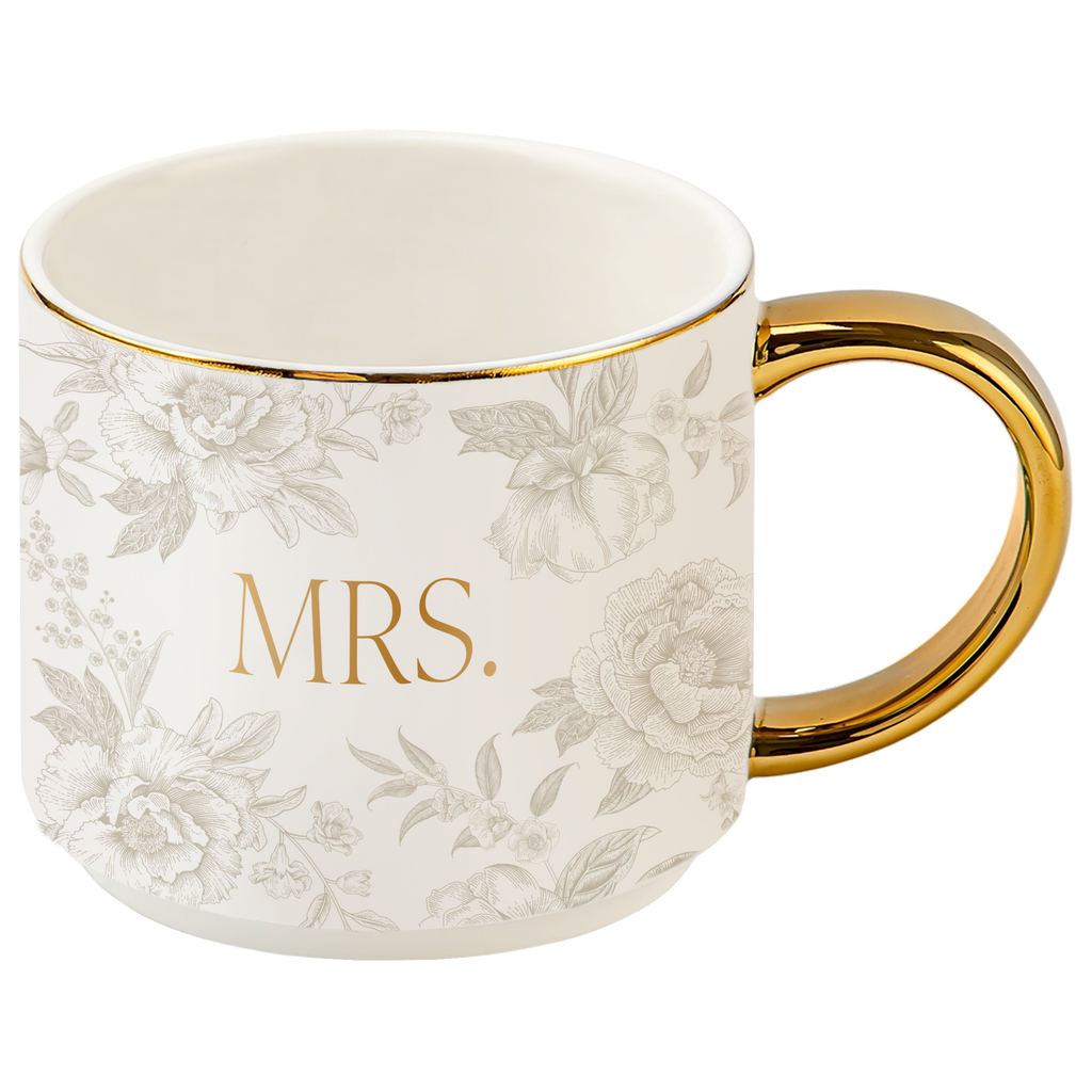Mrs 14oz. Gold Handle Coffee Mug