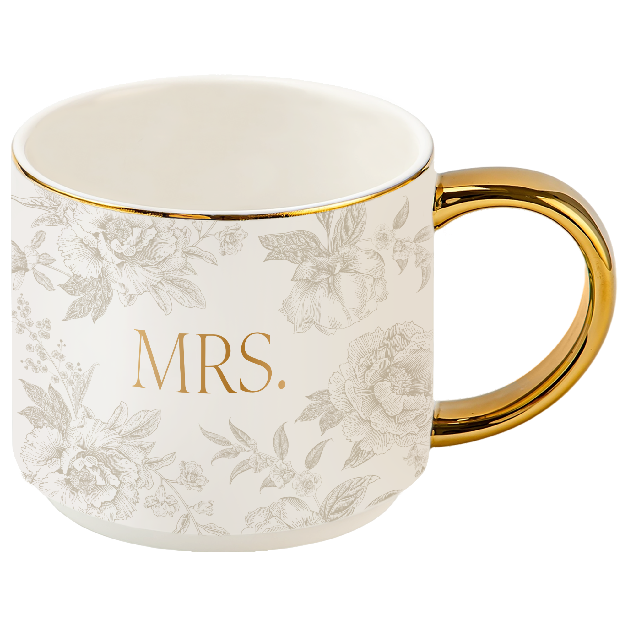 Mrs 14oz. Gold Handle Coffee Mug