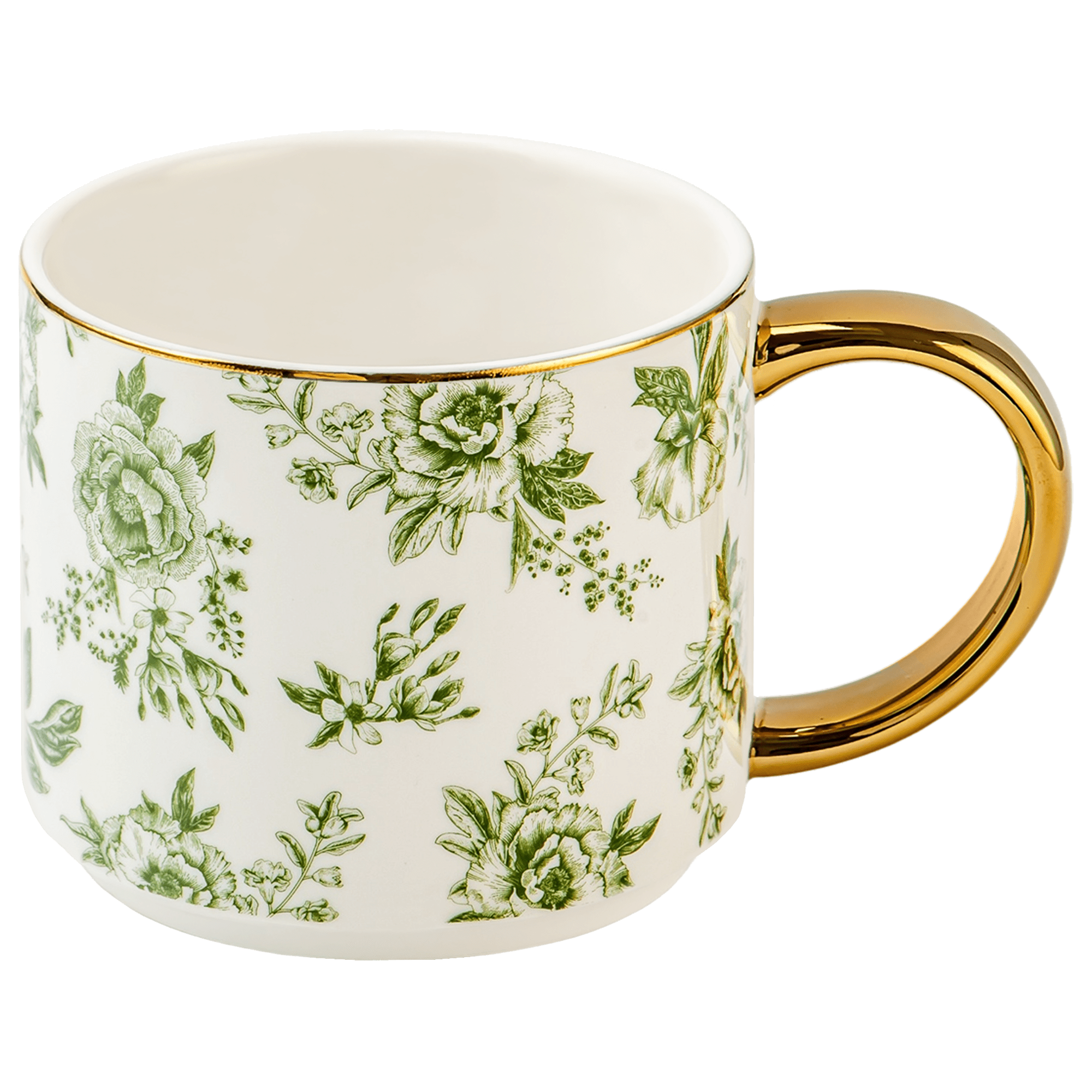 Green Delft 14oz. Coffee Mug