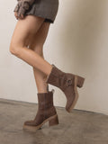 The Clyde Coffee Moto-Inspired Ankle Boots