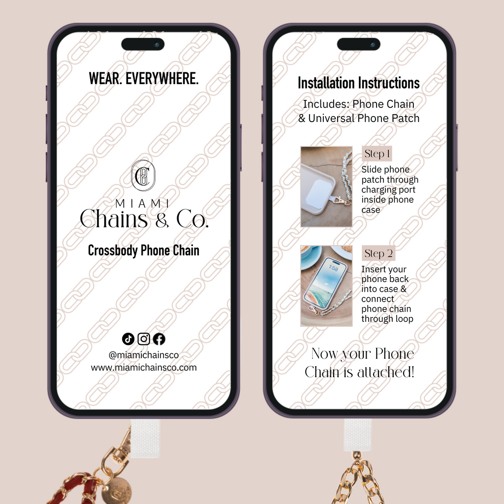 No Way Rosé - Matte Rose Gold & Pearl Crossbody Phone Chain