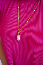 Betsy Necklace - 18k Gold Plating and Freshwater pearls