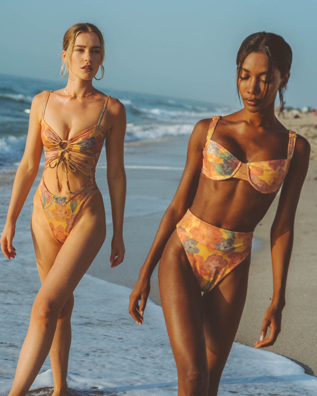 Erica Orange Dore High Waisted Bottom