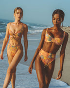 Melina Orange Dore Cut Out One Piece