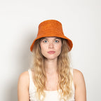 Tali Raffia Bucket in Rust