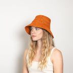 Tali Raffia Bucket in Rust
