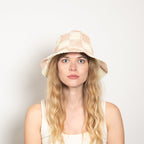Sadie Paper Straw Bucket in Blush Ivory