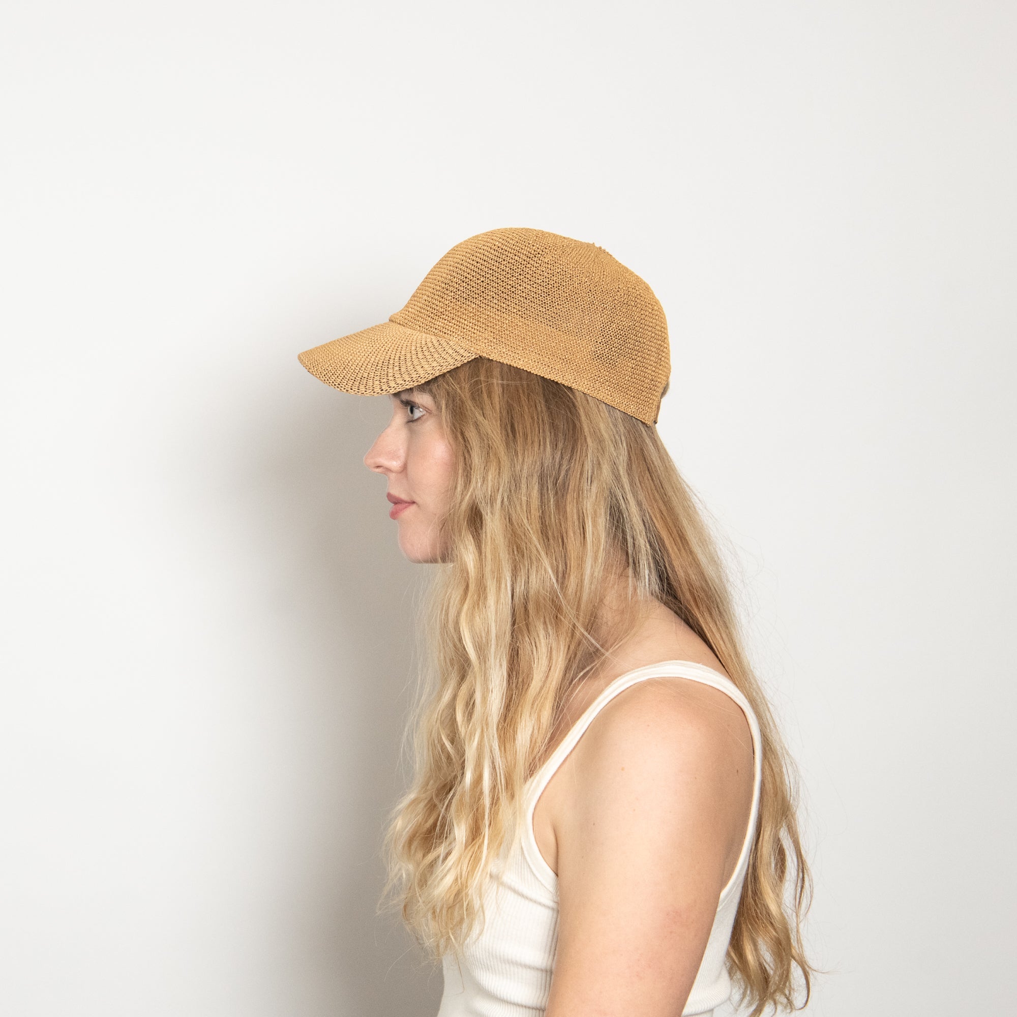Paula Mesh Cap in Camel