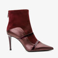 The Manila Burgundy Leather Ankle Boots