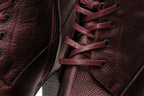 The Melo Burgundy Leather Fur-Trimmed Platform Boots