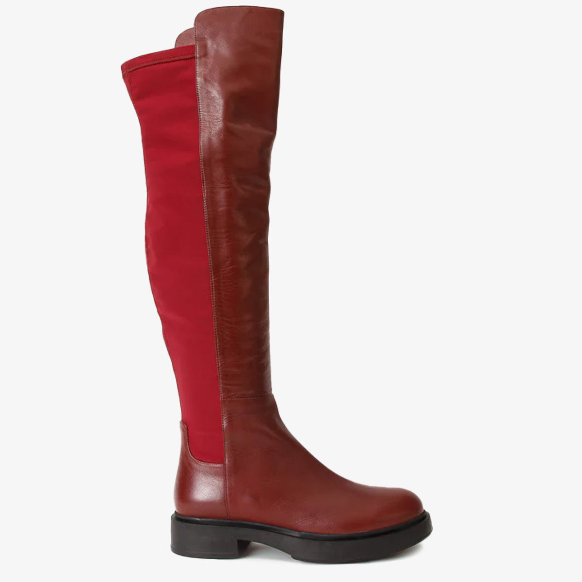 The Harmony Belle Burgundy Leather Knee-High Boots