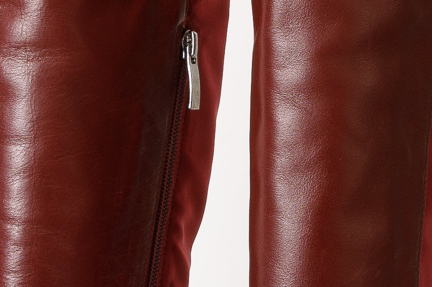 The Harmony Belle Burgundy Leather Knee-High Boots