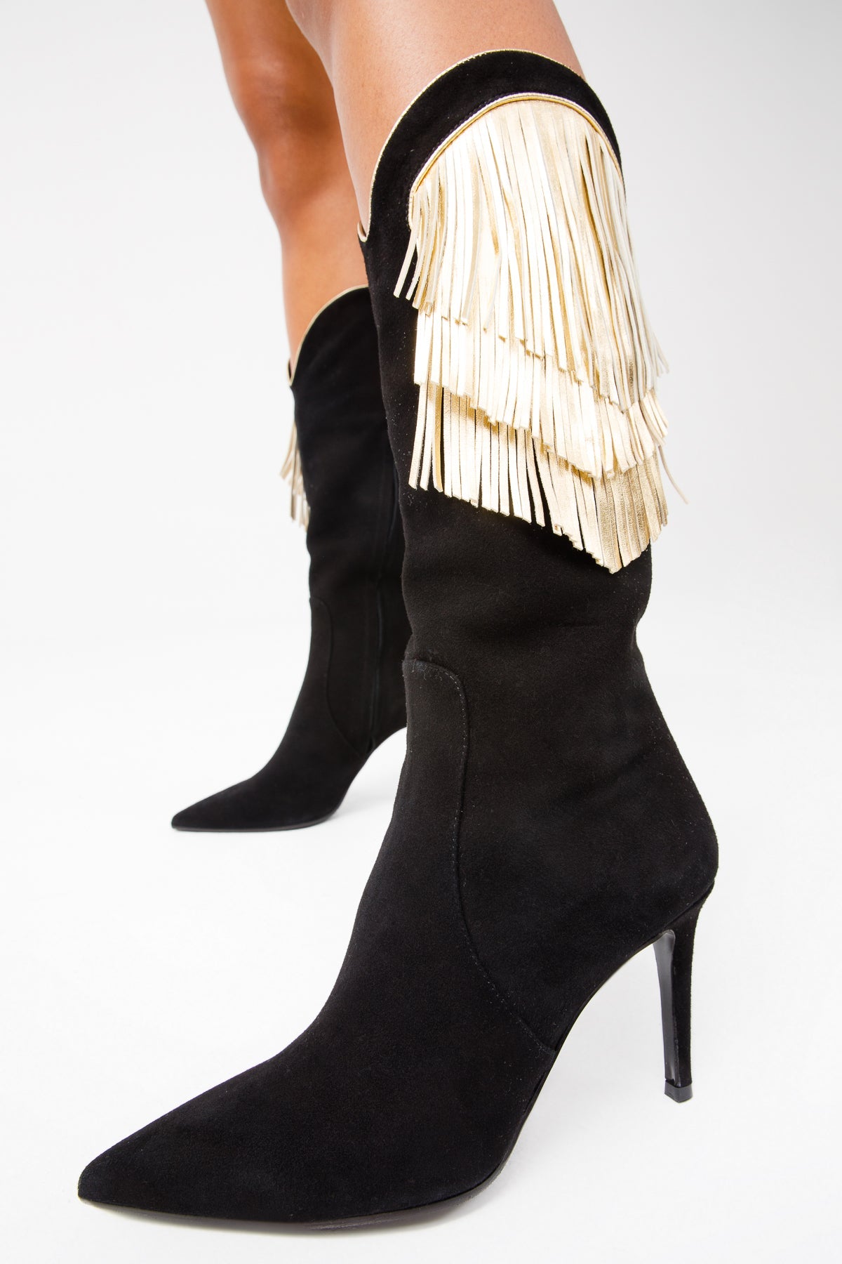 The Vienna Black Suede Leather Knee High Women Boot Final Sale!
