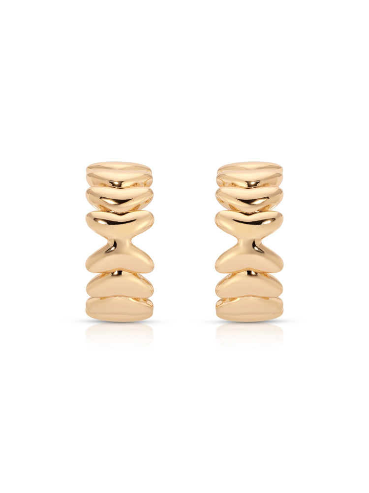 Small Metal Moderna Hoops