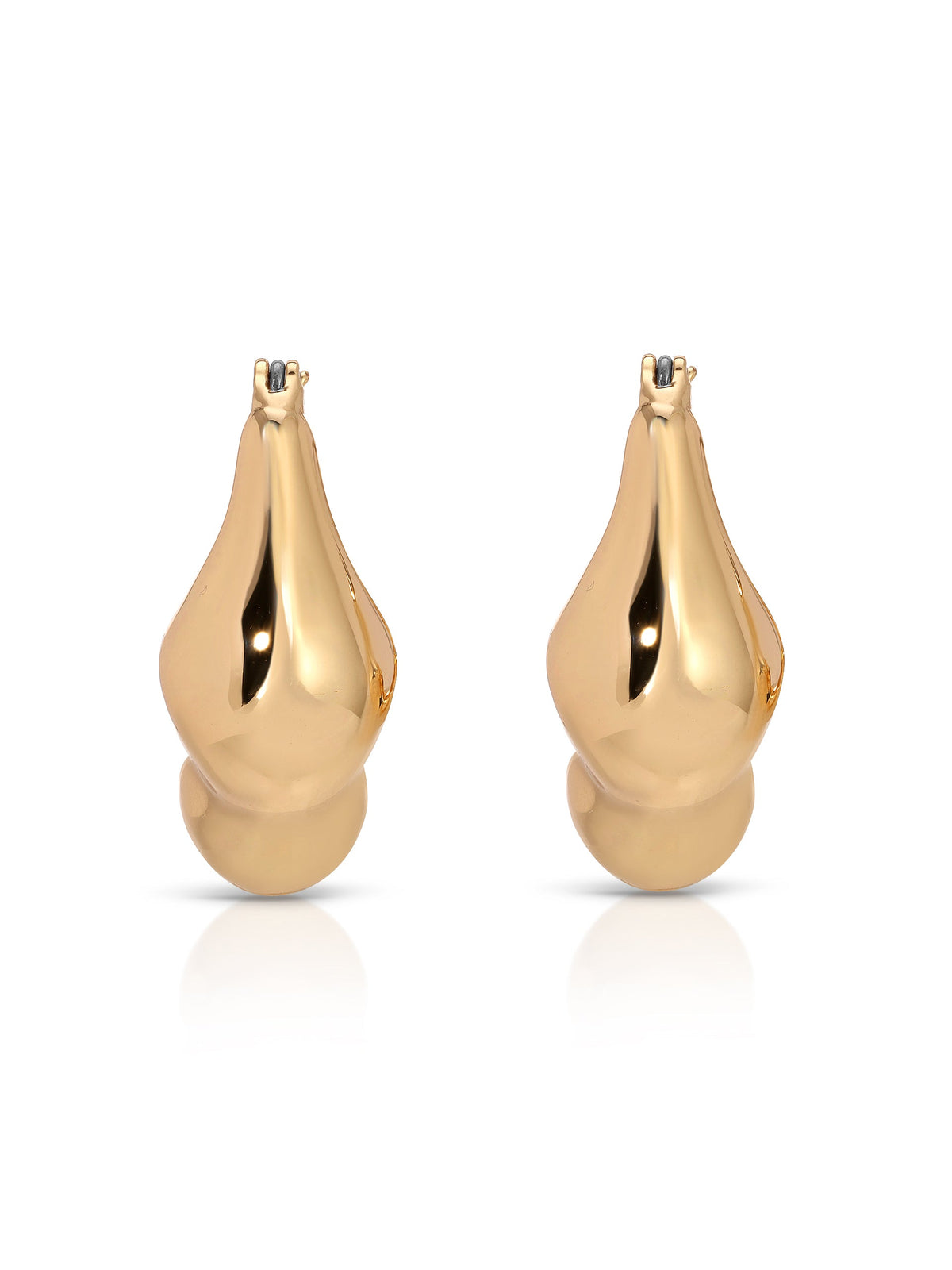 Molten Metal Hoop Earrings