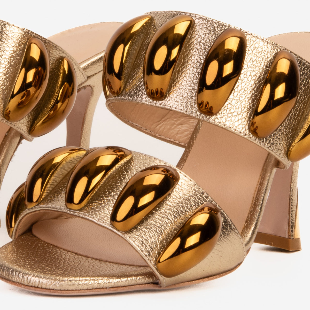 Eclipse Gold Leather Sandal