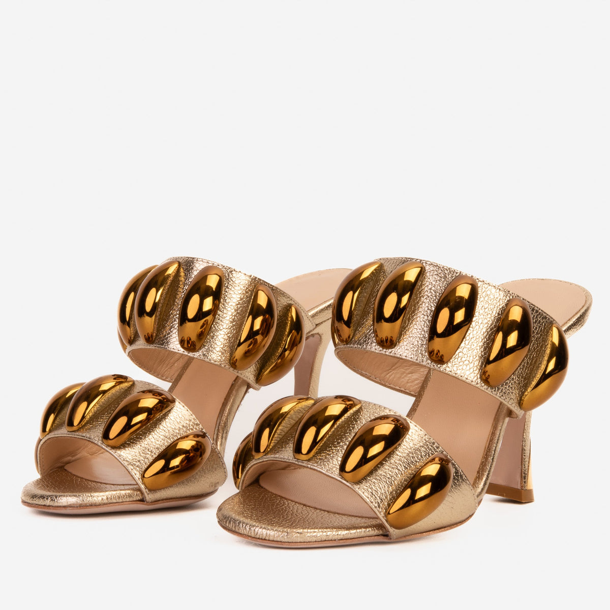 Eclipse Gold Leather Sandal