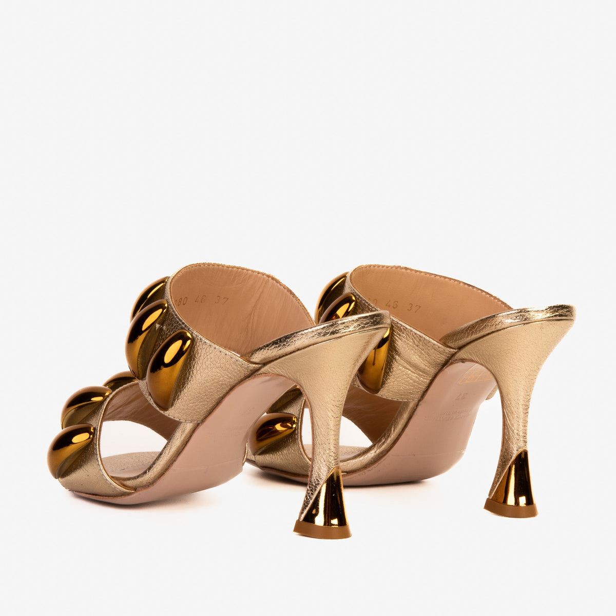 Eclipse Gold Leather Sandal