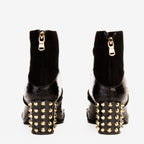 The  Valentina Leather Block Heel Women Boot