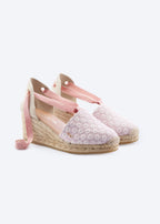 Escala Premium Fabrics Canvas Espadrille Wedges