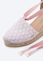 Escala Premium Fabrics Canvas Espadrille Wedges