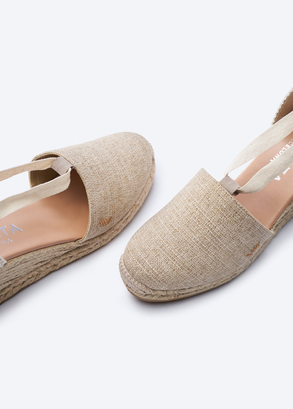 Escala Premium Fabrics Canvas Espadrille Wedges