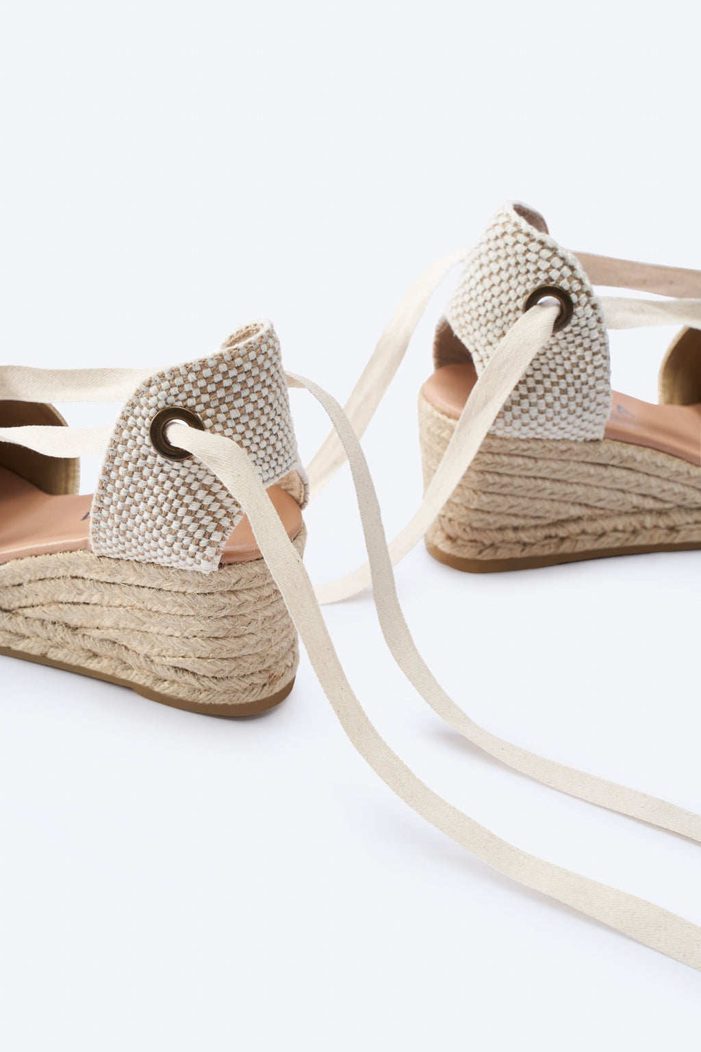 Escala Premium Fabrics Canvas Espadrille Wedges