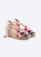 Escala Premium Fabrics Canvas Espadrille Wedges