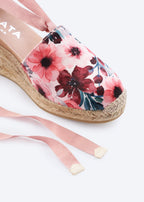Escala Premium Fabrics Canvas Espadrille Wedges