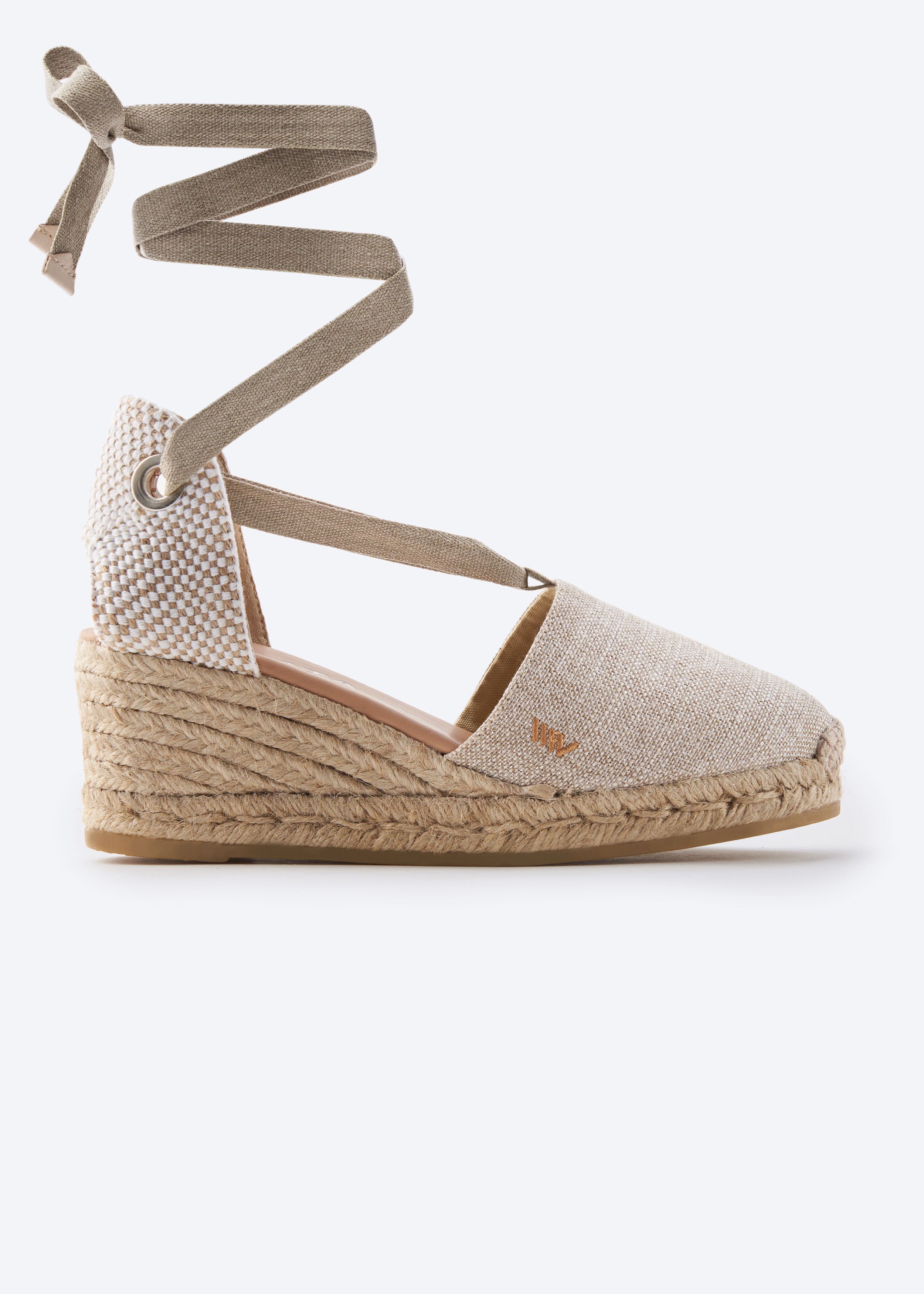 Escala Premium Fabrics Canvas Espadrille Wedges