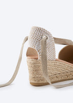 Escala Premium Fabrics Canvas Espadrille Wedges