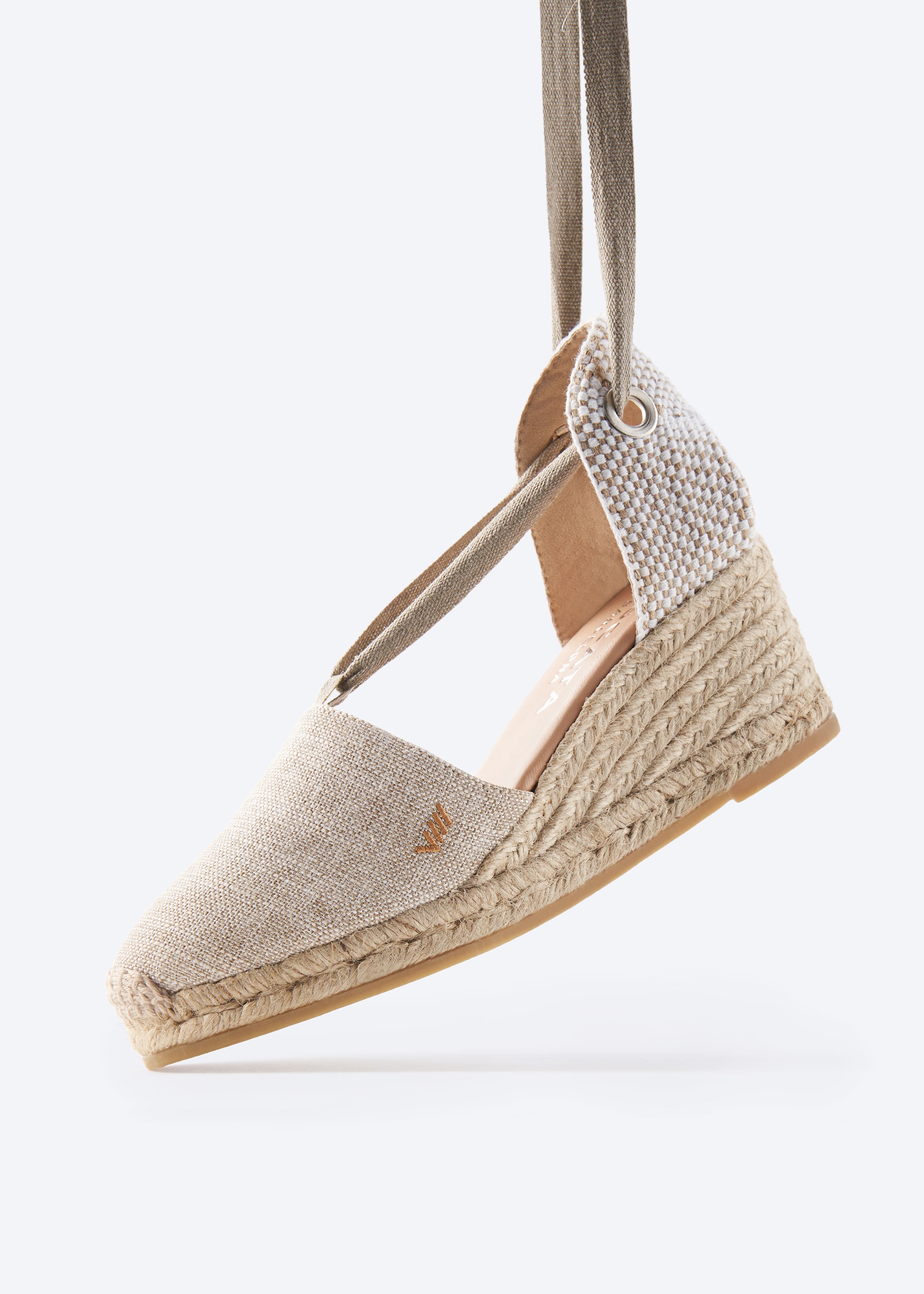 Escala Premium Fabrics Canvas Espadrille Wedges