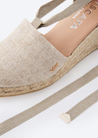 Escala Premium Fabrics Canvas Espadrille Wedges