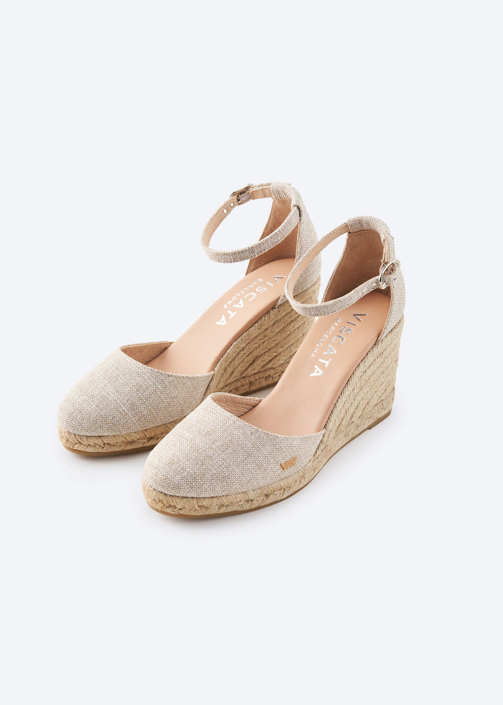 Escala Premium Fabrics Canvas Espadrille Wedges