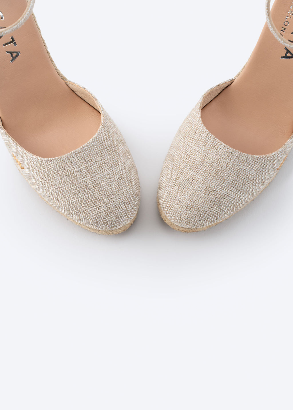 Escala Premium Fabrics Canvas Espadrille Wedges