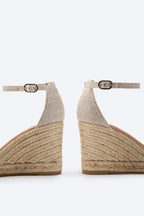 Escala Premium Fabrics Canvas Espadrille Wedges