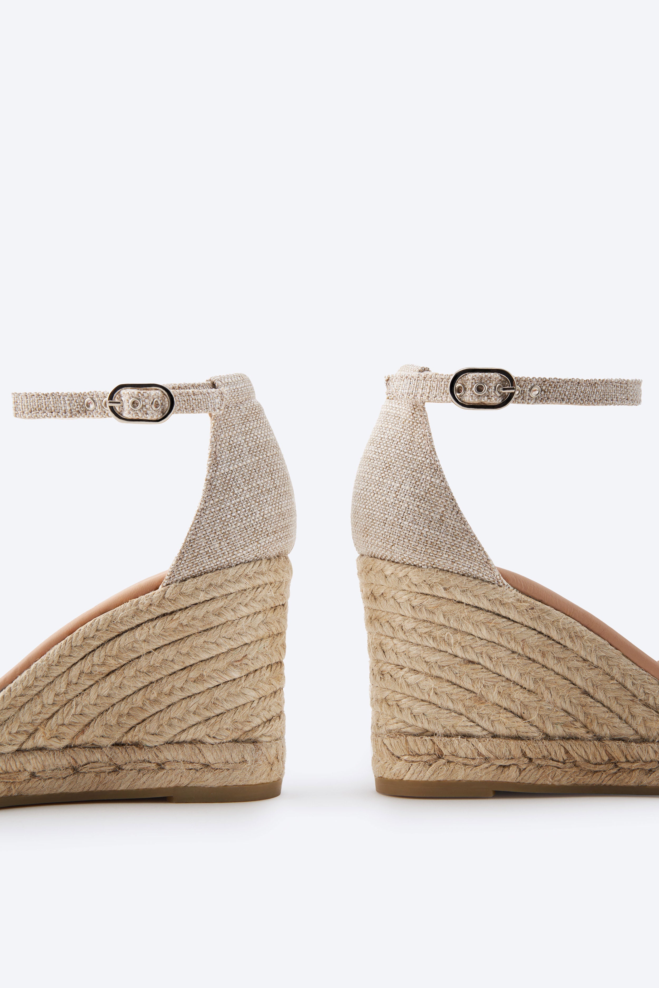 Escala Premium Fabrics Canvas Espadrille Wedges