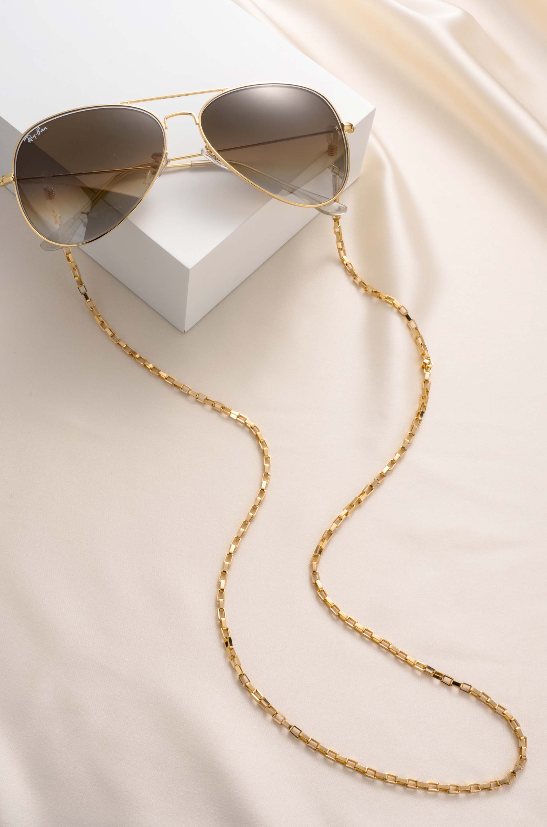 Golden Rays Rectangle Eyeglass Chain