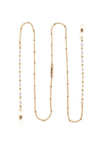 Dainty Pearl and Gold Eyeglass Chain