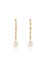 Delicate Crystal Charm Hoop Earrings