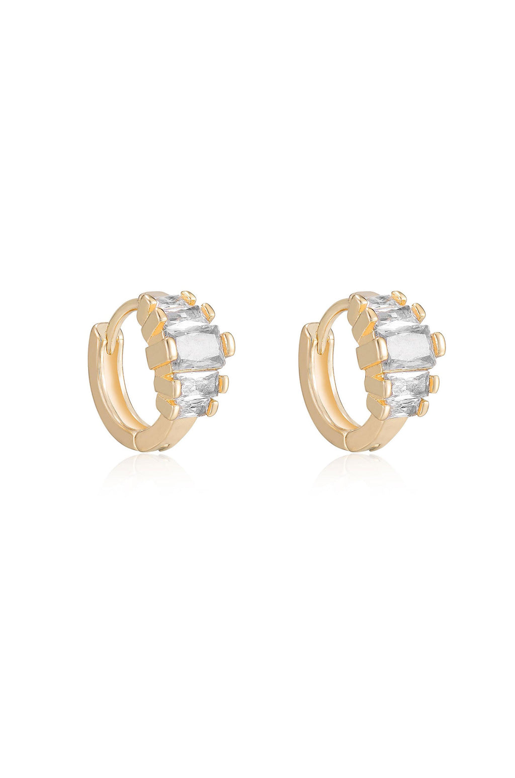 Diamond Shine CZ Mini Hoop Earrings