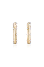 Spotted Pearl Hoop Earrings