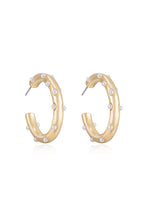 Spotted Pearl Hoop Earrings