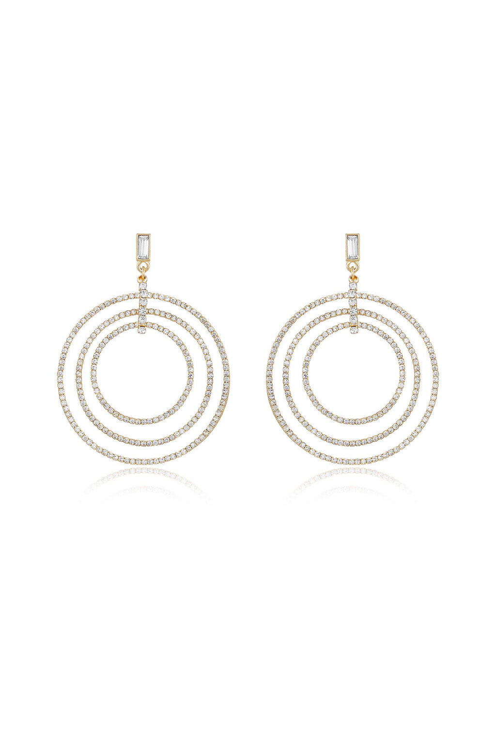 Disco Crystal Ring Earrings
