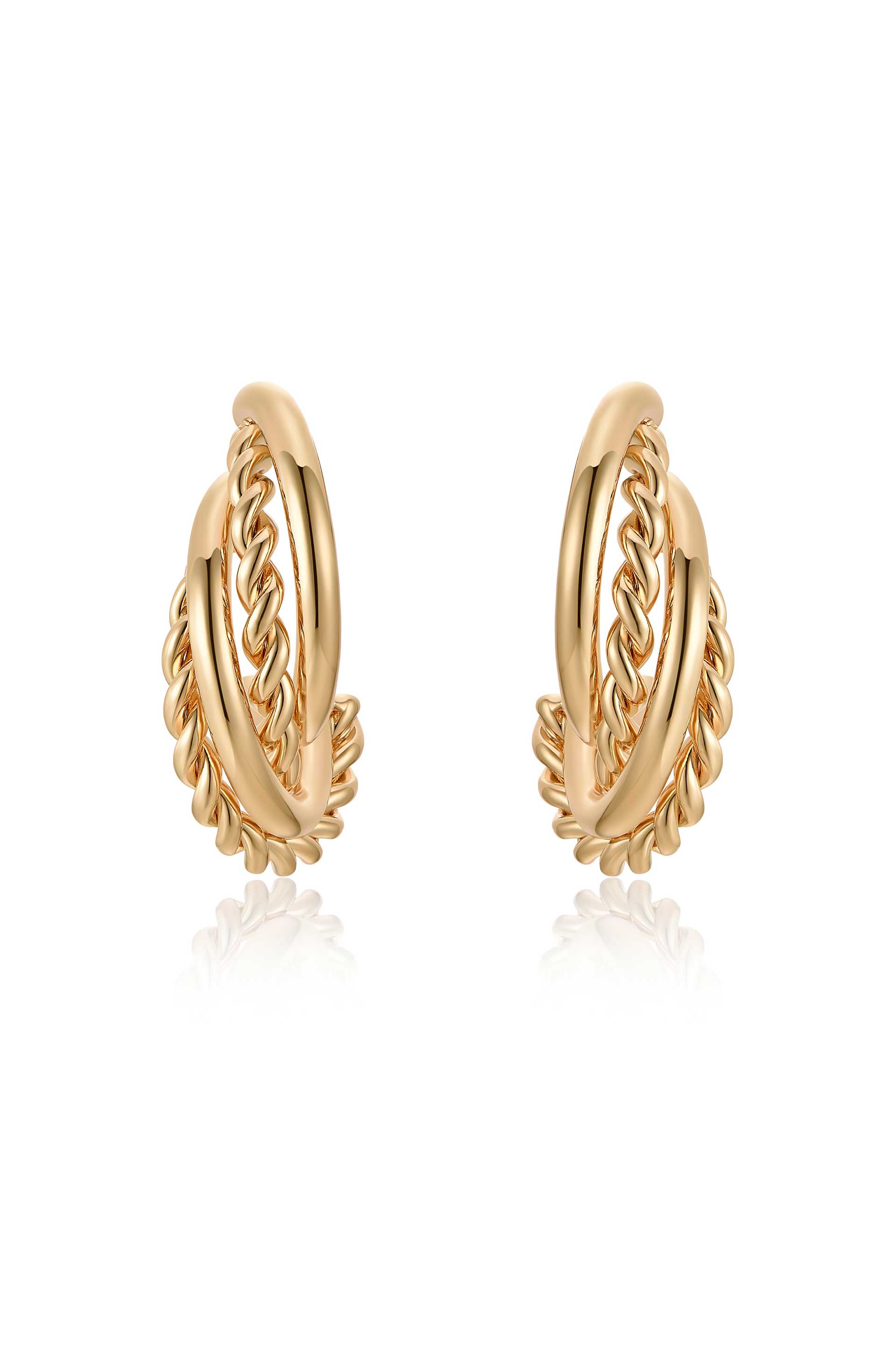 Twists and Turns Hoop Earrings