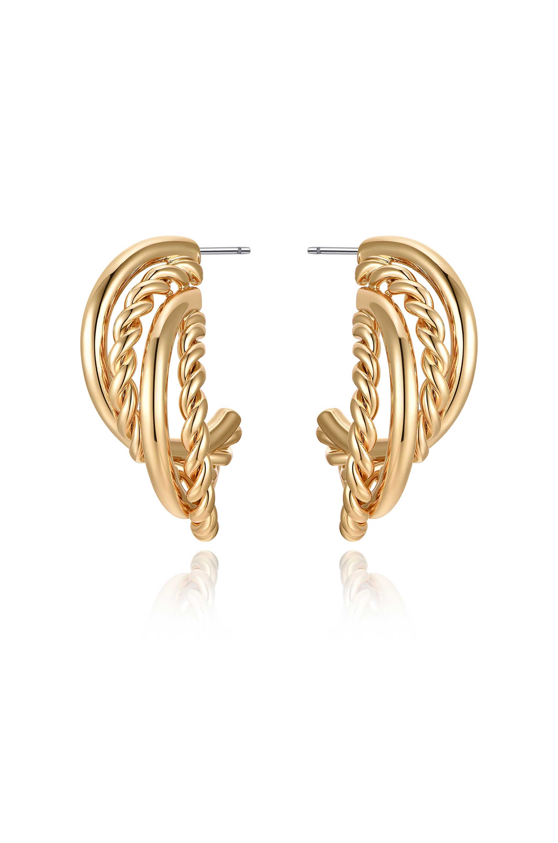 Twists and Turns Hoop Earrings