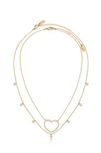 Crystal Heart Drop Necklace Set