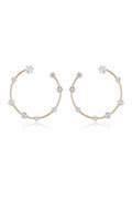 Celestial Large Wire & Crystal Ring Earrings