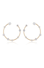 Celestial Large Wire & Crystal Ring Earrings