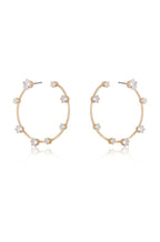 Celestial Large Wire & Crystal Ring Earrings
